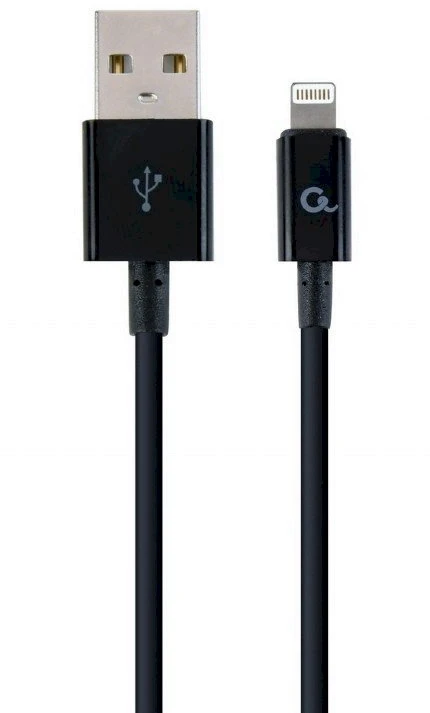 GEMBIRD CC-USB2P-AMLM-2M Gembird 8 kontaktų įkrovimo ir duomenų kabelis, 2 m, juodas