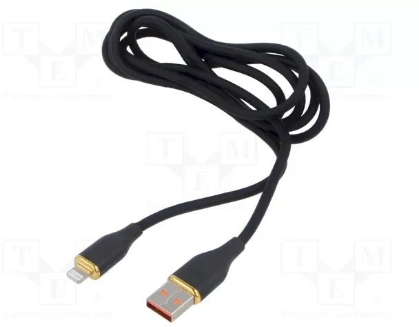 KABELIO ŽAIBAS Į USB2 1.5M/CC-USB2S-AM8PM-1.5M-BK GEMBIRD