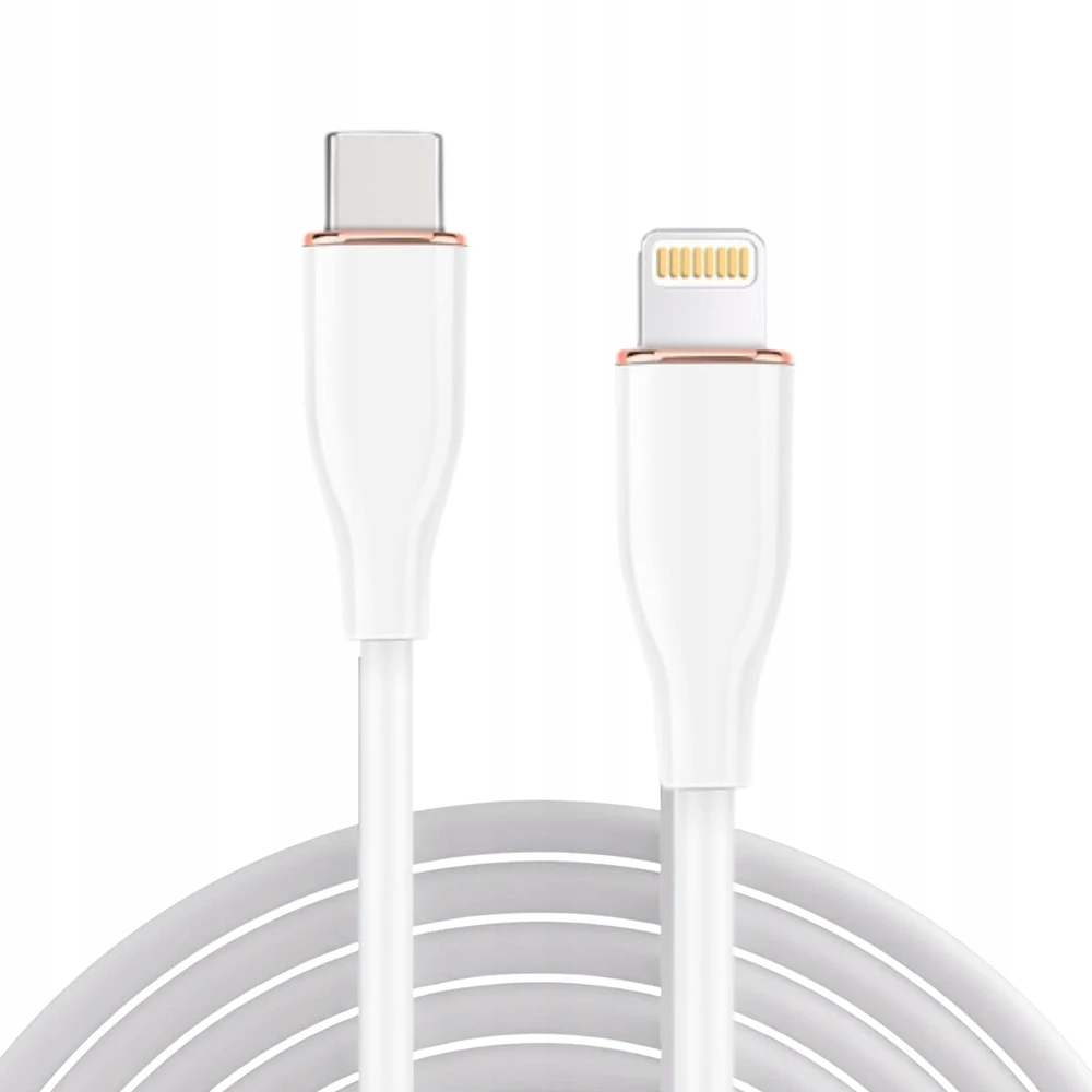 KABELIO ŽAIBAS Į USB-C 1.5M/CC-USB2S-CM8PM-1.5M-W GEMBIRD