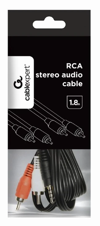 GEMBIRD CCA-2R2R-6 Gembird RCA stereo garso laidas, 1,8 m