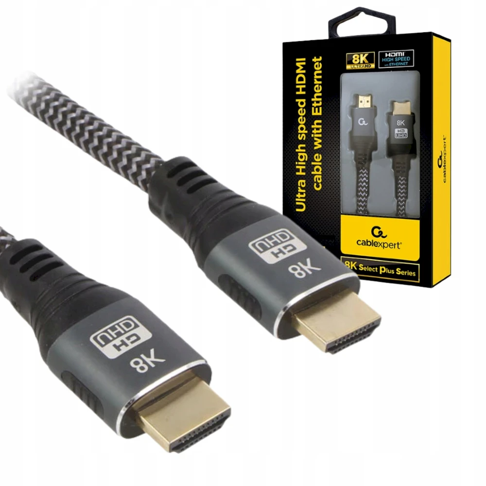Gembird Cablexpert | Itin didelės spartos HDMI kabelis su Ethernet ryšiu, 8K „Select Plus“ serija | CCB-HDMI8K-3M | 2 x A tipo | HDMI 2.1 (į viršų) | 3 m