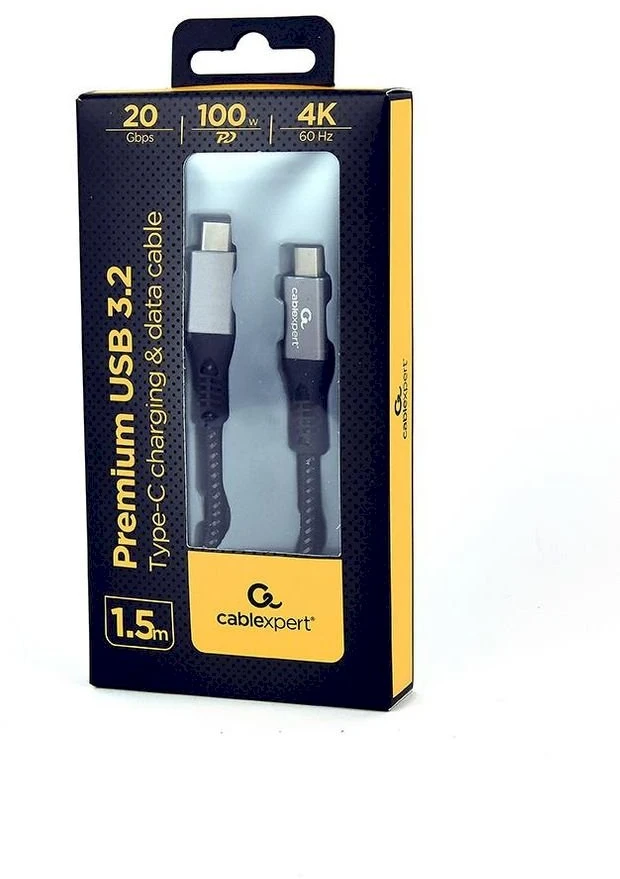 USB Kabelis - Gembird CCBP-USB3-CMCM100-1.5M, Juodas, Sidabras