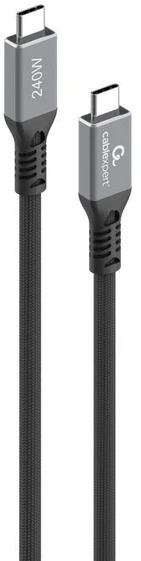 Gembird CCBP-USB4-CMCM240-0.3M Aukščiausios kokybės USB4 C tipo įkrovimo ir duomenų kabelis, 40 Gbps, 240 W, 0,3 m