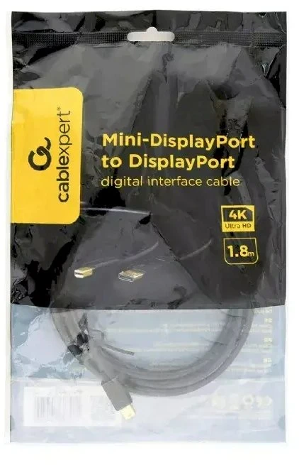 GEMBIRD CCP-mDP2-6 Gembird Mini DisplayPort į DisplayPort skaitmeninės sąsajos kabelis, 1,8 m
