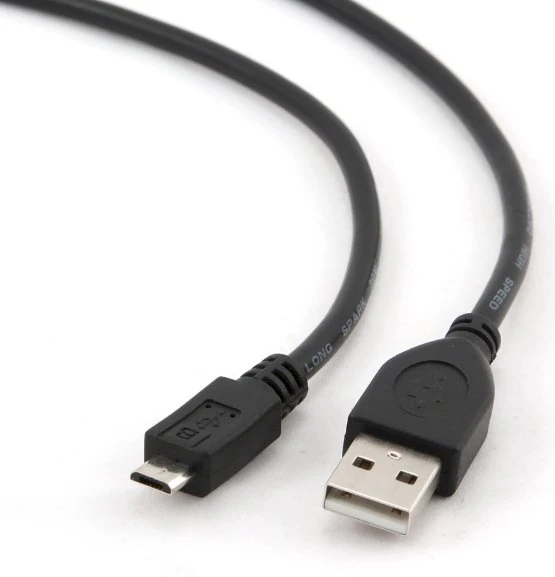 GEMBIRD CCP-MUSB2-AMBM-10 Gembird micro USB kabelis 2.0 AM-MBM5P juodas 3m