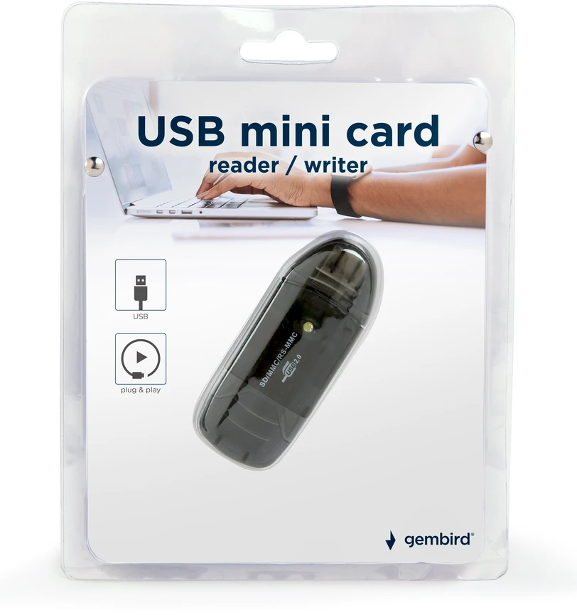 GEMBIRD FD2-SD-1 SD-USB mini kortelių skaitytuvas/rašytuvas
