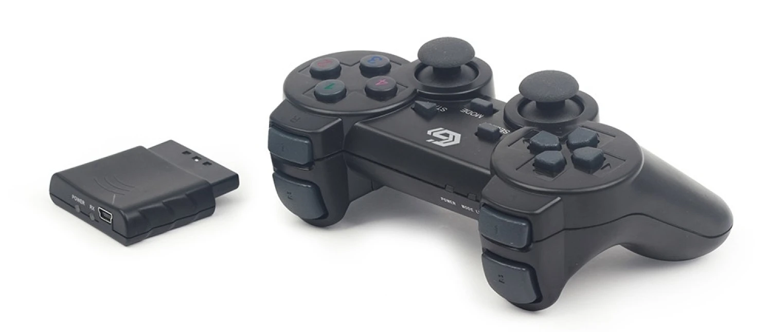 GEMBIRD JPD-WDV-01 Gembird Wireless dvigubos vibracijos žaidimų pultelis, PS2/PS3/PC JPD-WDV-01