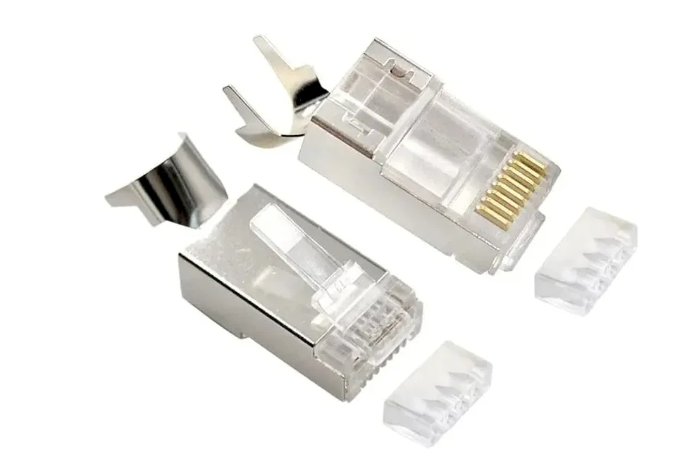 GEMBIRD Shielded modular CAT7 pass-through type plug 15u auksinis plated 50 pcs per bag