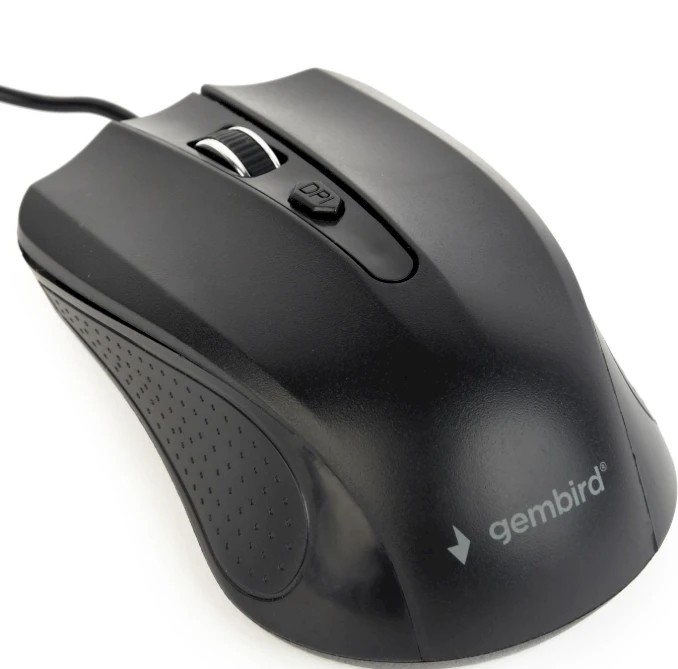 GEMBIRD MUS-4B-01 optinė pelė 1200DPI USB Juodas 1.35m kabelio ilgis