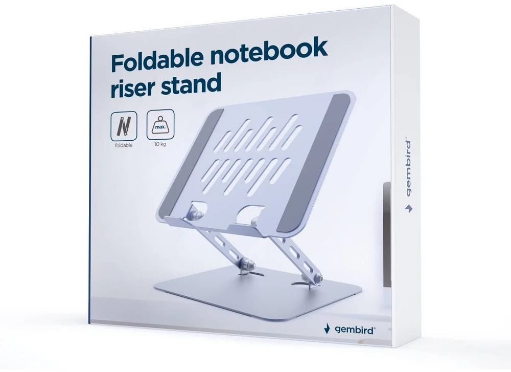 Gembird | Foldable Notebook Riser Stand | NBS-D1-04 | Tinka iki 11-15.6 " | Notebook Stand | Spacegrey
