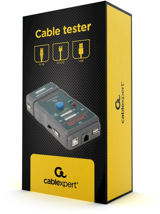 GEMBIRD NCT-2 Gembird kabelių testeris RJ-45, RJ-11, UTP, STP, USB AA/AB