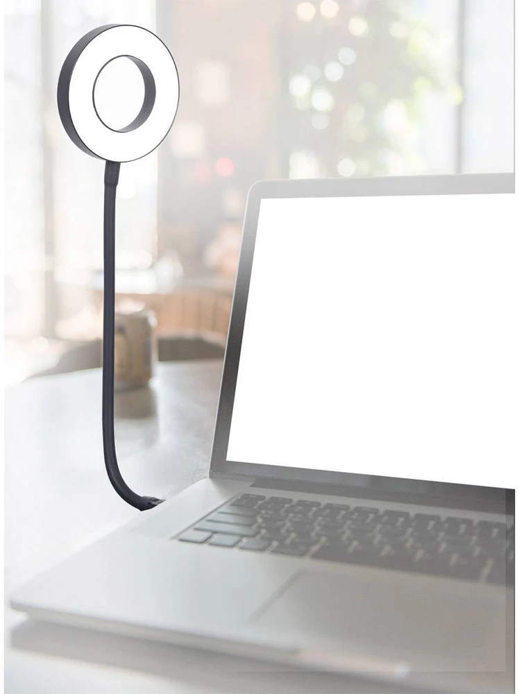 „Gembird NL-LEDRING-01“ USB LED žiedinis šviestuvas | Baltas 6500K | N/A