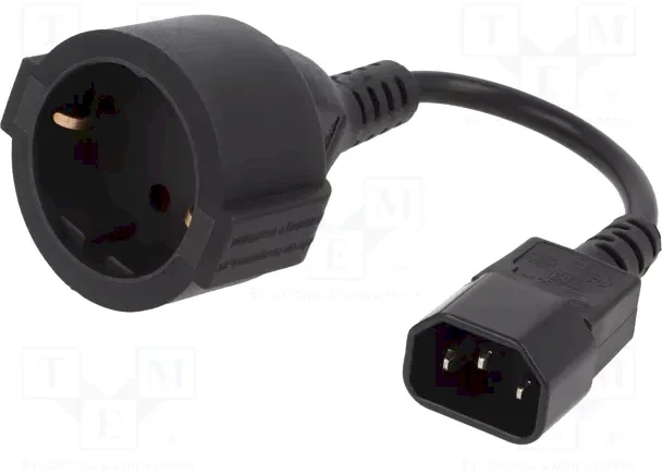MicroConnect GEMBIRD PC-SFC14M-01 Gembird maitinimo adapterio laidas C14 vyriškas -> schuko moteriškas