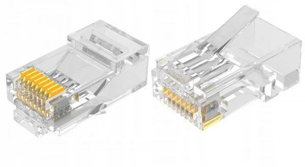 GEMBIRD PLUG3UP6/100modulinis LAN kištukas 6u auksinis padengtas - rinkinyje 100 vnt.