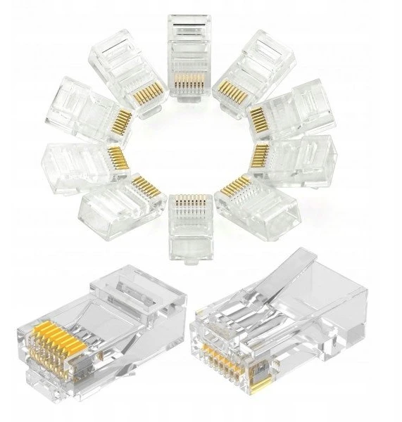 GEMBIRD PLUG3UP6/50 Gembird modulinis LAN kištukas 6u auksiniu dengtas - rinkinyje 50 vnt., kietieji laidai