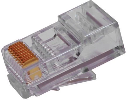 GEMBIRD PLUG5SP/100 Gembird ekranuotas LAN modulinis kištukas 30u auksinis padengtas, tvirtas ir suvytas