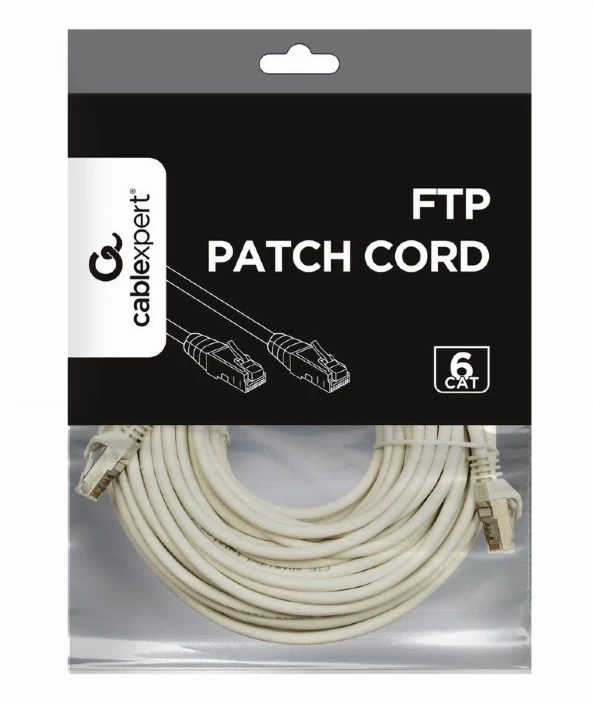 GEMBIRD patchcord kat.6 FTP 10m pilkas