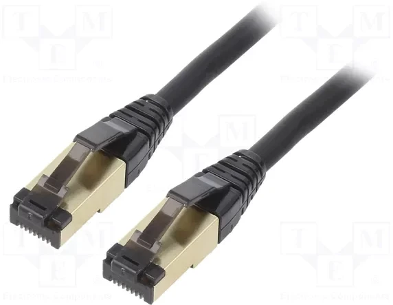 GEMBIRD PP8-LSZHCU-BK-15M S/FTP Kat. 8 LSZH patch laidas juodas 15m