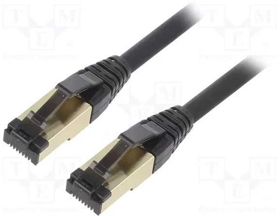 GEMBIRD PP8-LSZHCU-BK-2M S/FTP Kat. 8 LSZH patch laidas juodas 2m