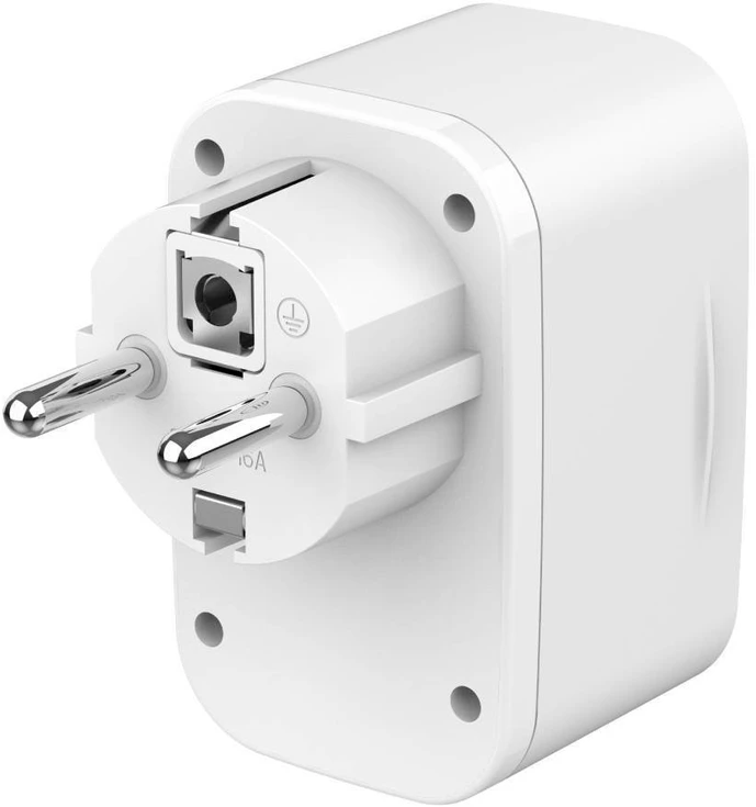 GEMBIRD 2 prievadų USB greitojo įkrovimo adapteris su AC lizdu 20W baltas