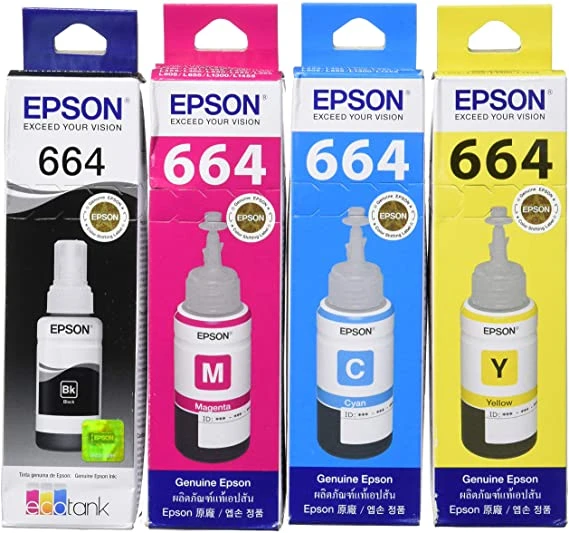 „GenerInk C13T664640“ rašalo kasečių pakuotė, skirta „Epson EcoTank 664“ spausdintuvams
