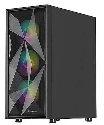 NATEC Genesis PC Case Diaxid 605 juodas ARGB