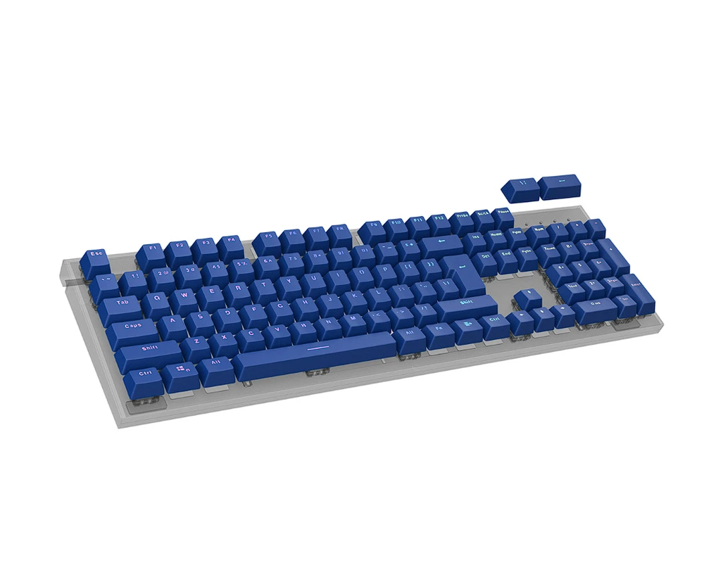 Klaviatūra Genesis Lead 300 tamsiai mėlyna Double Shot Keycaps