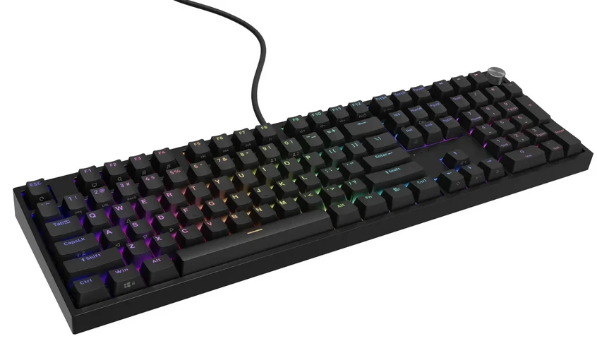 Klaviatūra žaidimams Genesis Thor 404 Gateron Geltona Pro su laidu mechaninė su pašvietimu juoda