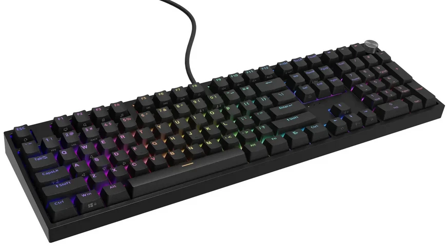 Klaviatūra žaidimams Genesis Thor 404 TKL Outemu Silent Peach su laidu mechaninė su pašvietimu juoda
