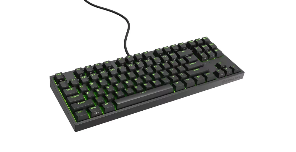 Genesis | THOR 404 TKL | Mechaninė klaviatūra žaidimams | su laidu | US | Gateron Geltona Pro | Juodas | RGB