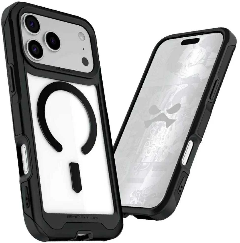 Dėklas Ghostek Atomic Slim MagSafe skirtas Apple iPhone 17 Pro Max juodos spalvos