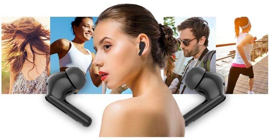 GIEWONT RealSound PRO ANC ENC GWS800-1 Belaidės ausinės juodos