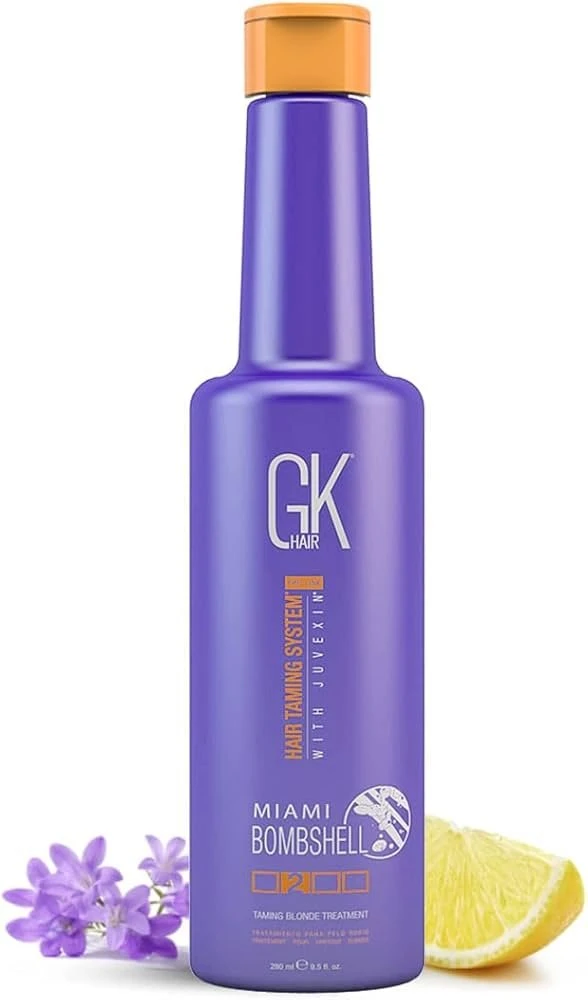 GK hair Global Keratin Sidabrinis Bombshell Hair Šampūnas For Neutralisation Of Geltona Tones, 280 ml