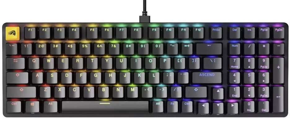 Glorious PC Gaming Race GMMK 2 viso dydžio klaviatūra | Hot-swap, Fox Switches, US, juoda