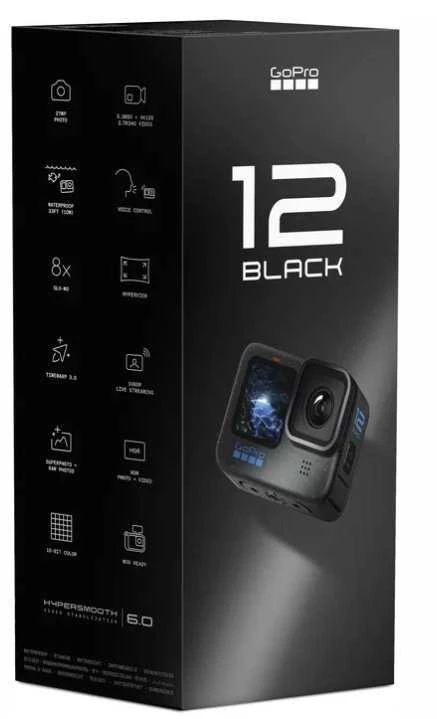 Veiksmo kamera GoPro Hero12, Juoda