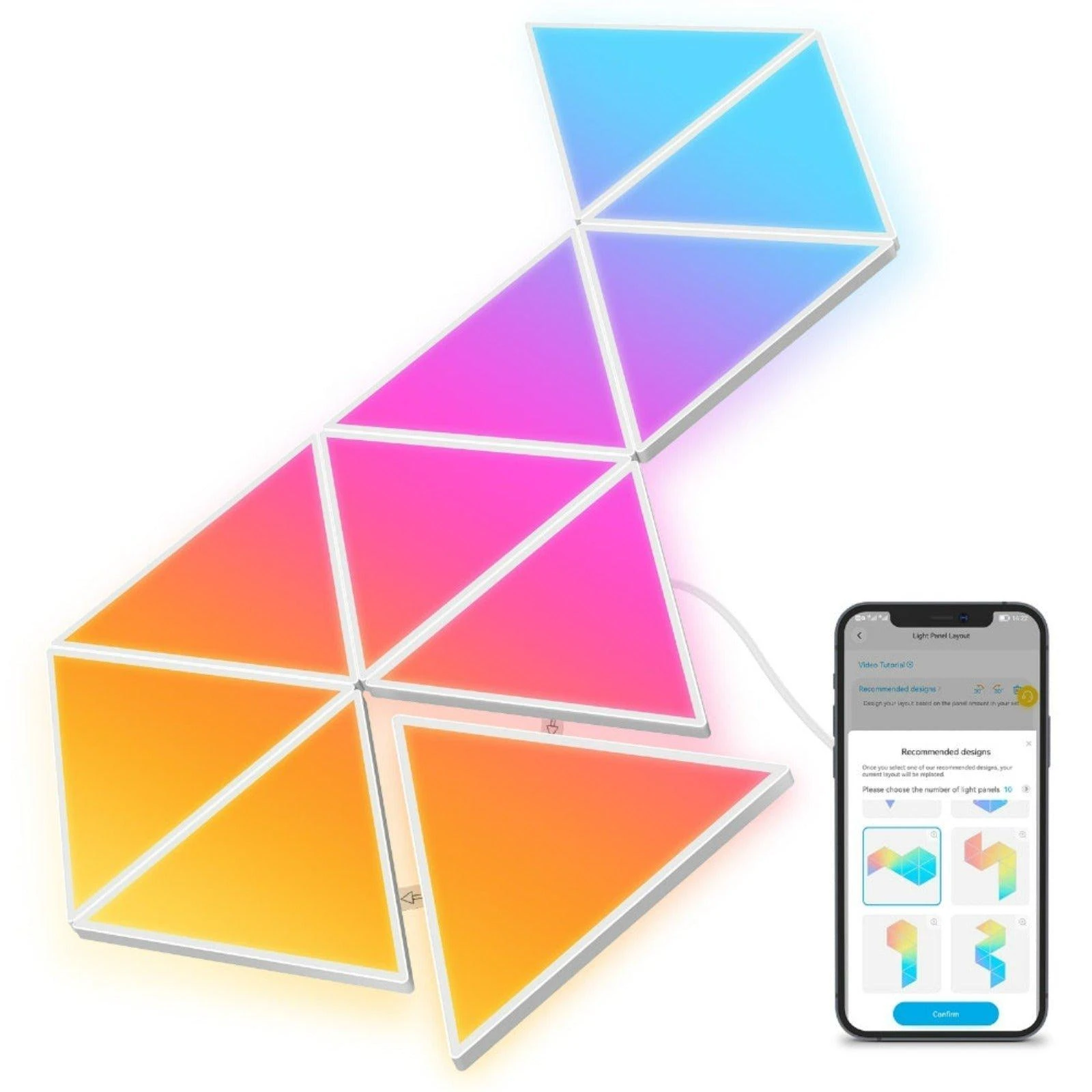 Ausinės Govee H6067 Glide Triangle | LED panelės | RGBIC