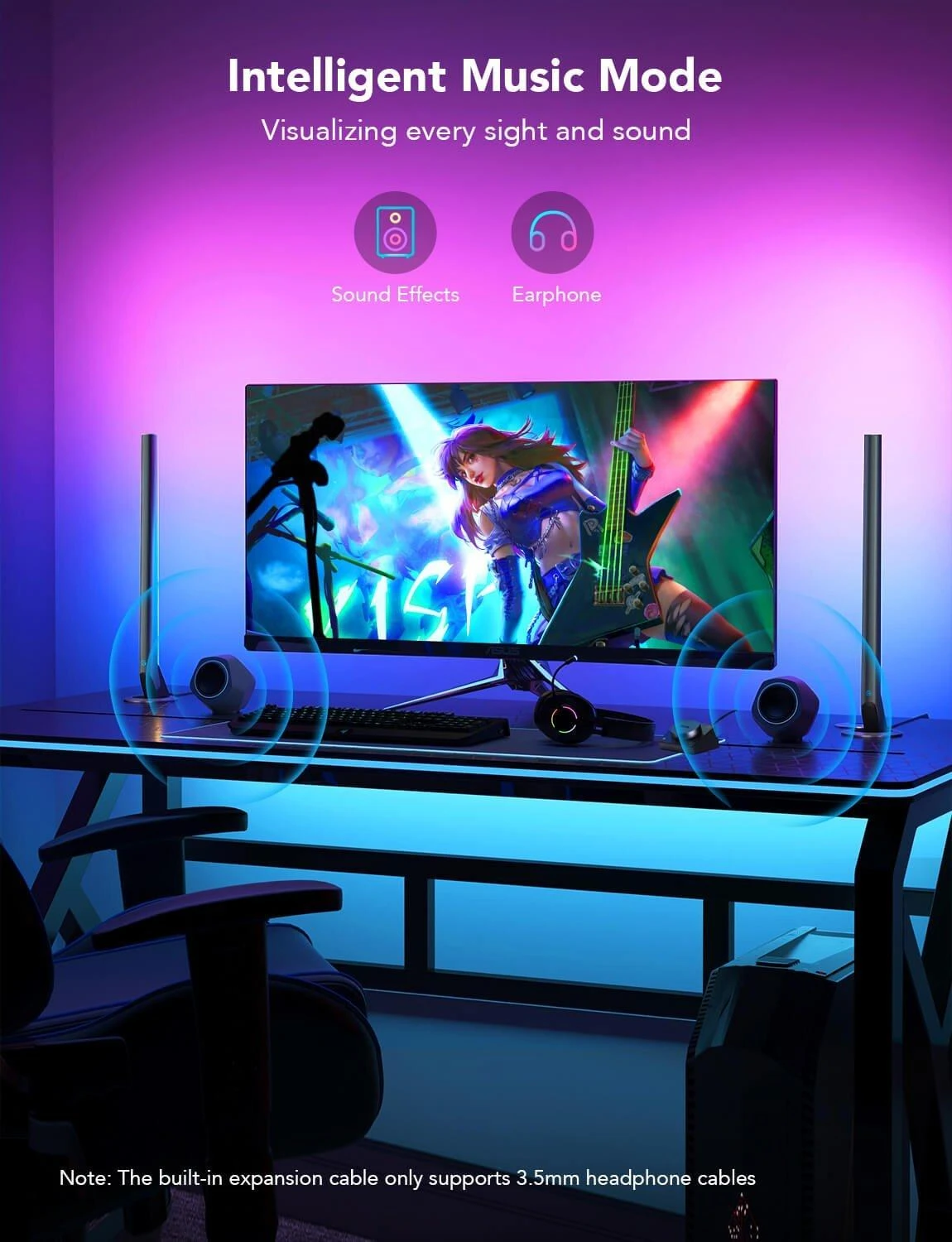 „Govee H6047“ išmaniosios LED juostelės žaidėjams