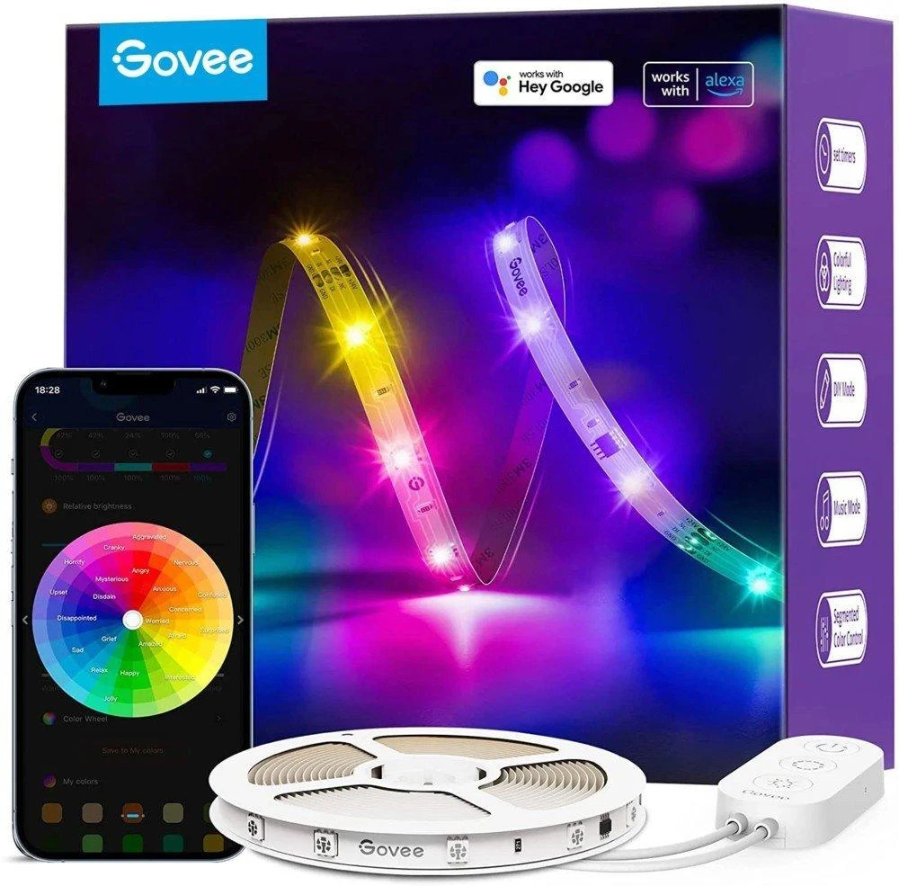 Govee H618A pagrindinis LED juostinis šviestuvas 5m | Taśma LED | Wi-Fi, Bluetooth, RGBIC