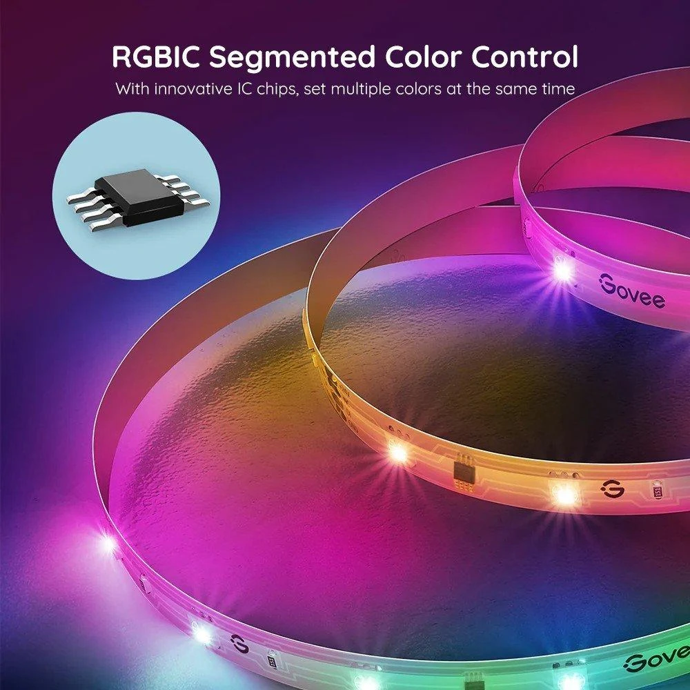 Govee H618C Basic LED juostinis šviestuvas 10m | Taśma LED | Wi-Fi, Bluetooth, RGBIC