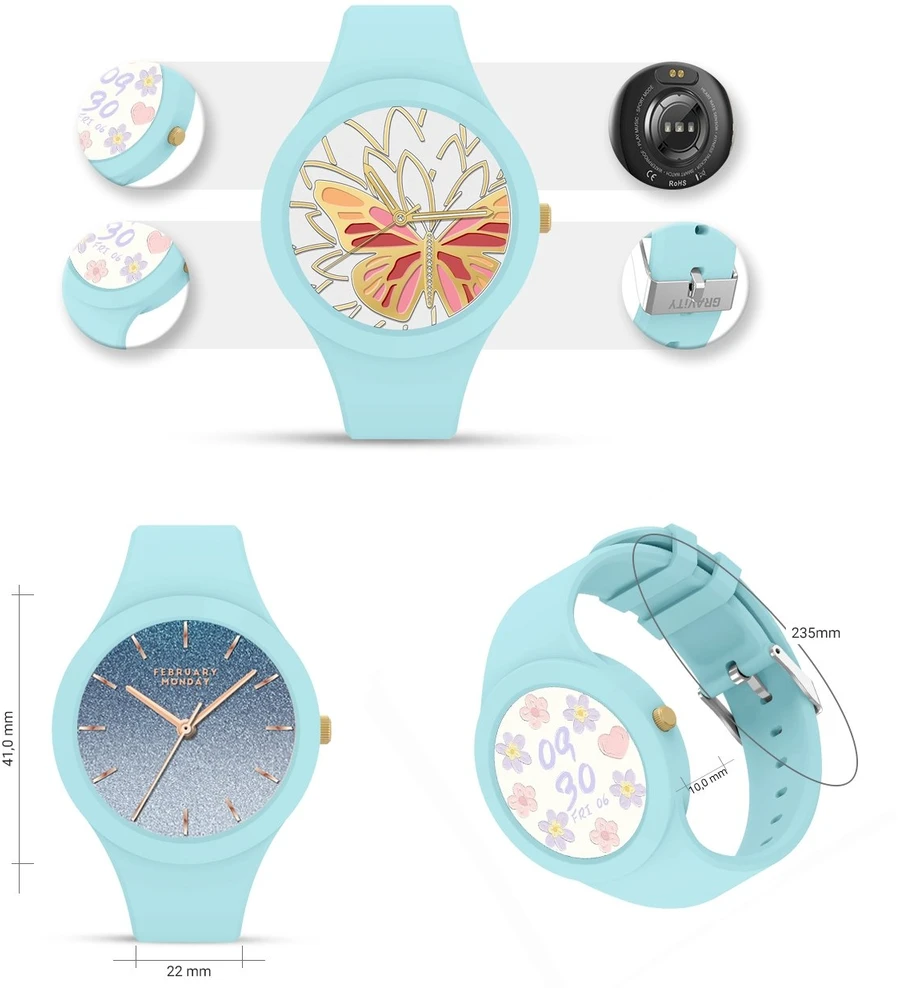 Išmanusis laikrodis DAMSKI GRAVITY GT14-4 - ROZMOWY BLUETOOTH, WŁASNE TARCZE (sg026d)