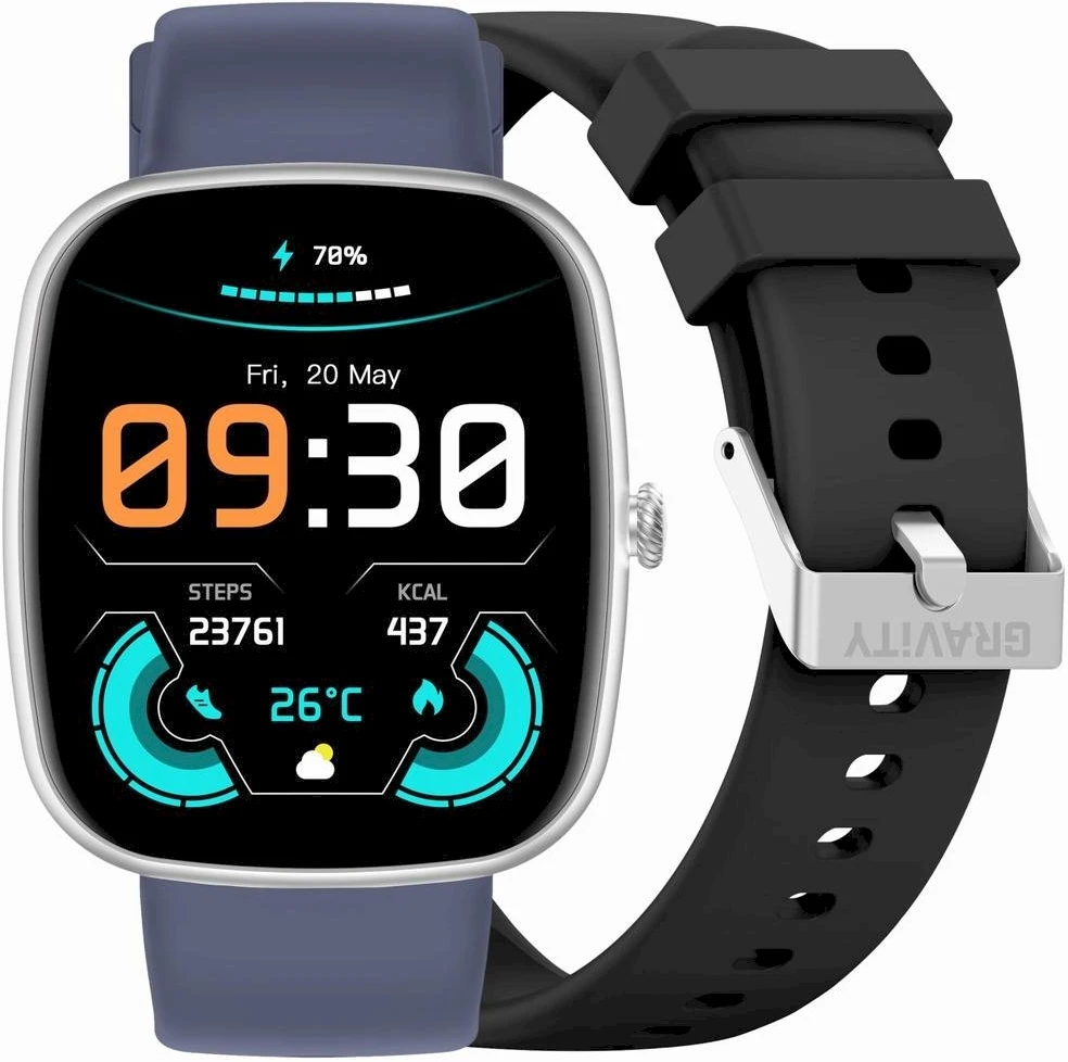 Išmanusis laikrodis UNISEX GRAVITY GT18-6 - BLUETOOTH RYŠIAI, PAPILDOMAS PRAĖJIMAS (sg036f)