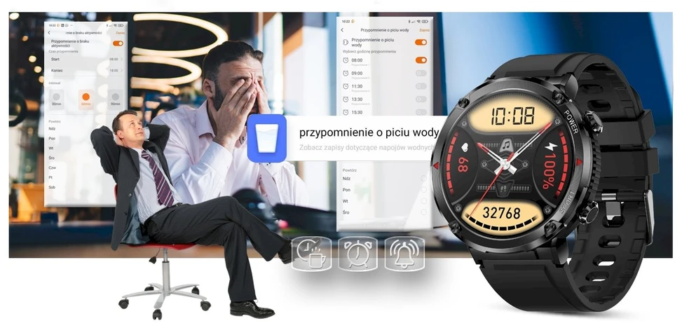 Išmanusis laikrodis MĘSKI GRAVITY GT21-2 - BLUETOOTH CALL, DODATKOWY PASEK (sg025b)