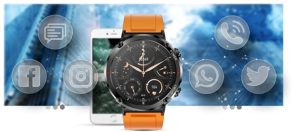Išmanusis laikrodis MĘSKI GRAVITY GT21-2 - BLUETOOTH CALL, DODATKOWY PASEK (sg025b)