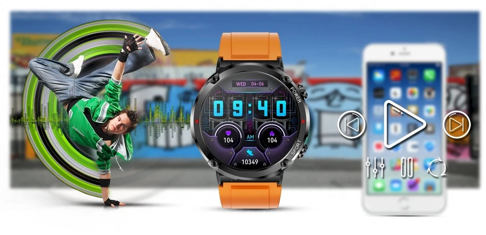 Išmanusis laikrodis MĘSKI GRAVITY GT21-2 - BLUETOOTH CALL, DODATKOWY PASEK (sg025b)