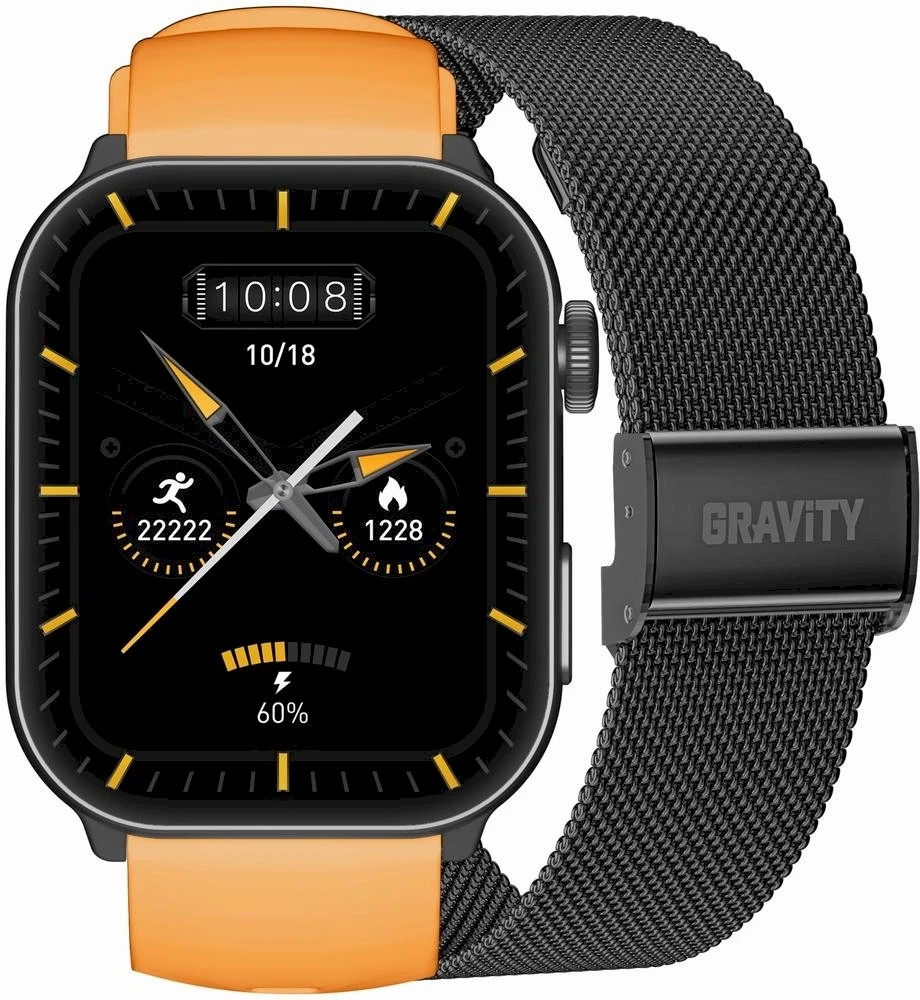 Išmanusis laikrodis UNISEX GRAVITY GT28-2 - ROZMOWY BLUETOOTH, DODATKOWY PASEK (sg037b)