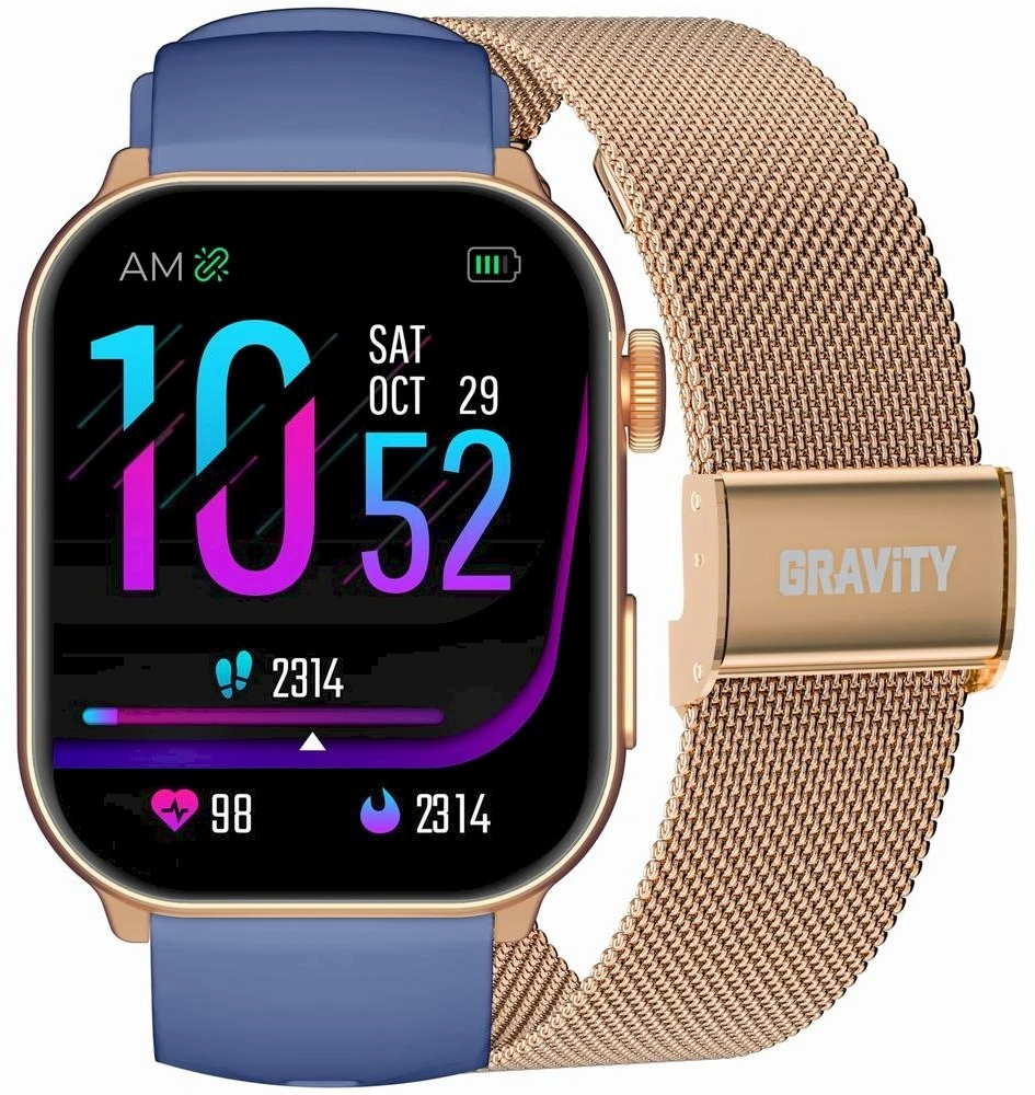 Išmanusis laikrodis UNISEX GRAVITY GT28-8 - ROZMOWY BLUETOOTH, DODATKOWY PASEK (sg037g)