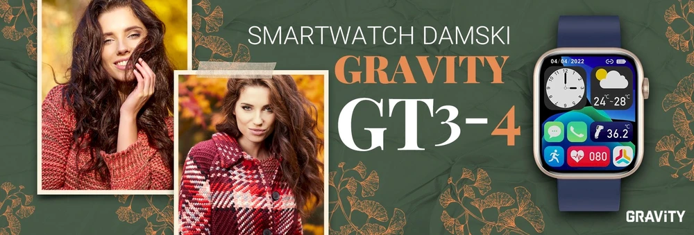 Išmanusis laikrodis Gravity GT3-4, Rožinio aukso spalvos korpusas su mėlynos spalvos dirželiu