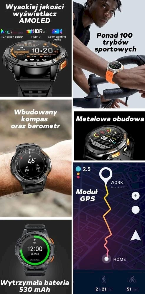 GRAVITY GT24-1 MEN'S Išmanusis laikrodis - TIMER, ADDITIONAL PASSAGE (sg033a)