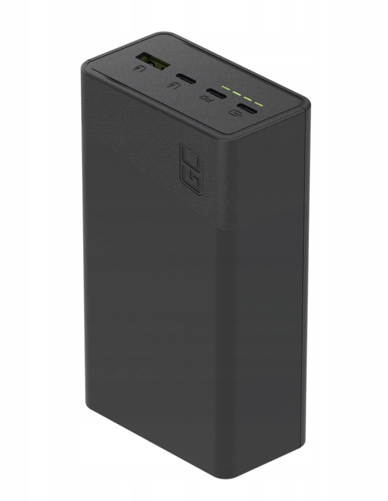 Green Cell Žalias Cell Greencell PowerPlay 30 – juoda išorinė baterija su 30 000 mAh, 22.5 W, 4 prievadais