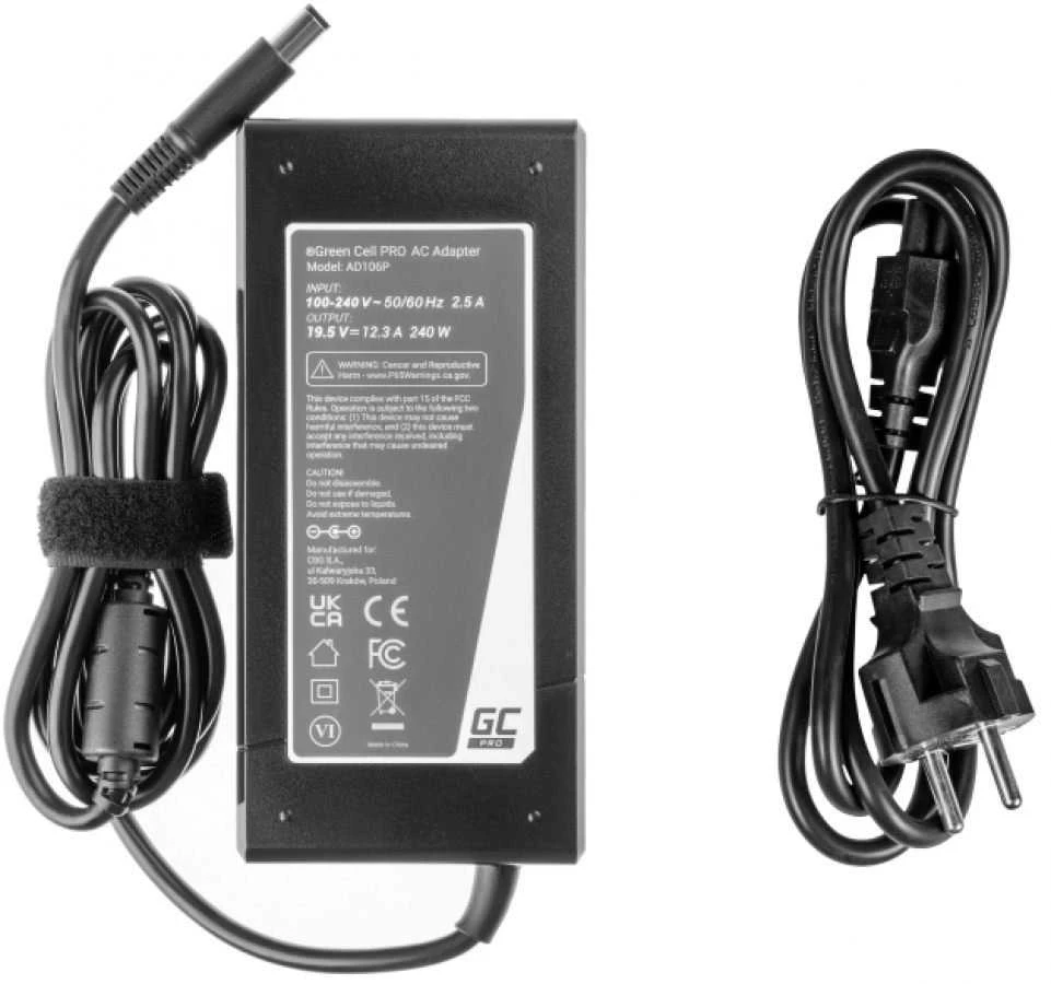 Green Cell Žalias Cell Nešiojamojo kompiuterio įkroviklis Žalias Cell PRO 19.5V 12.3A 240W Dell Precision 7510 7710 M
